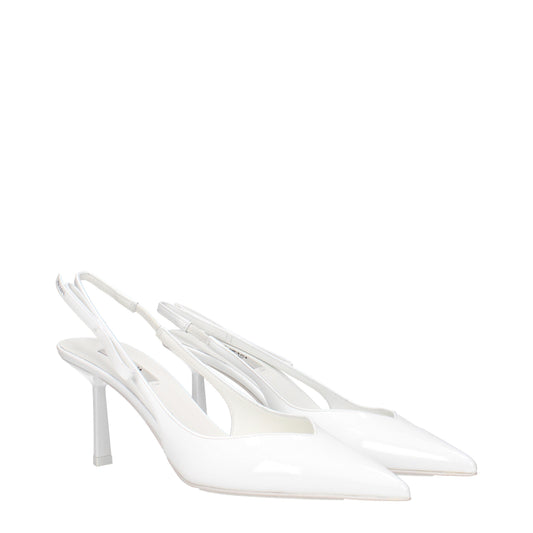 Prada Sandals Women Patent Leather White