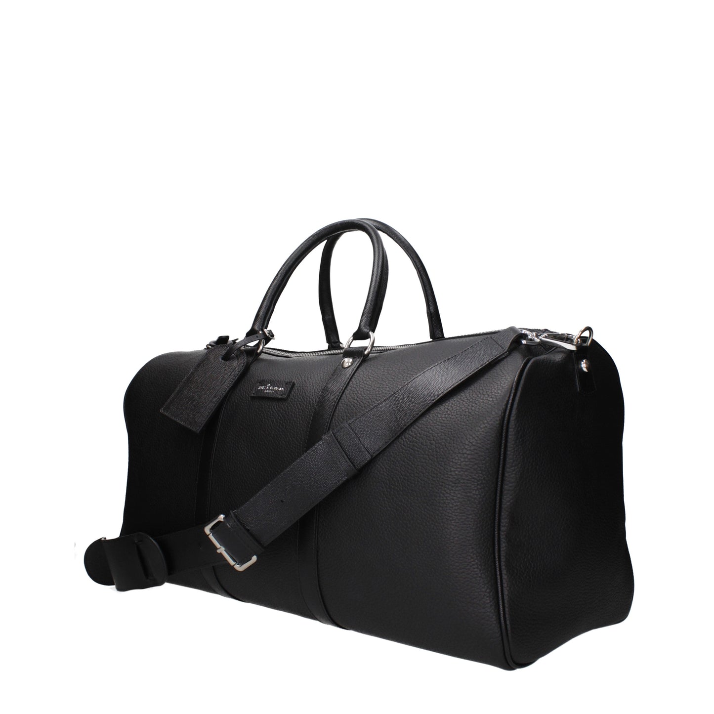 Kiton Travel Bags Men Leather Black