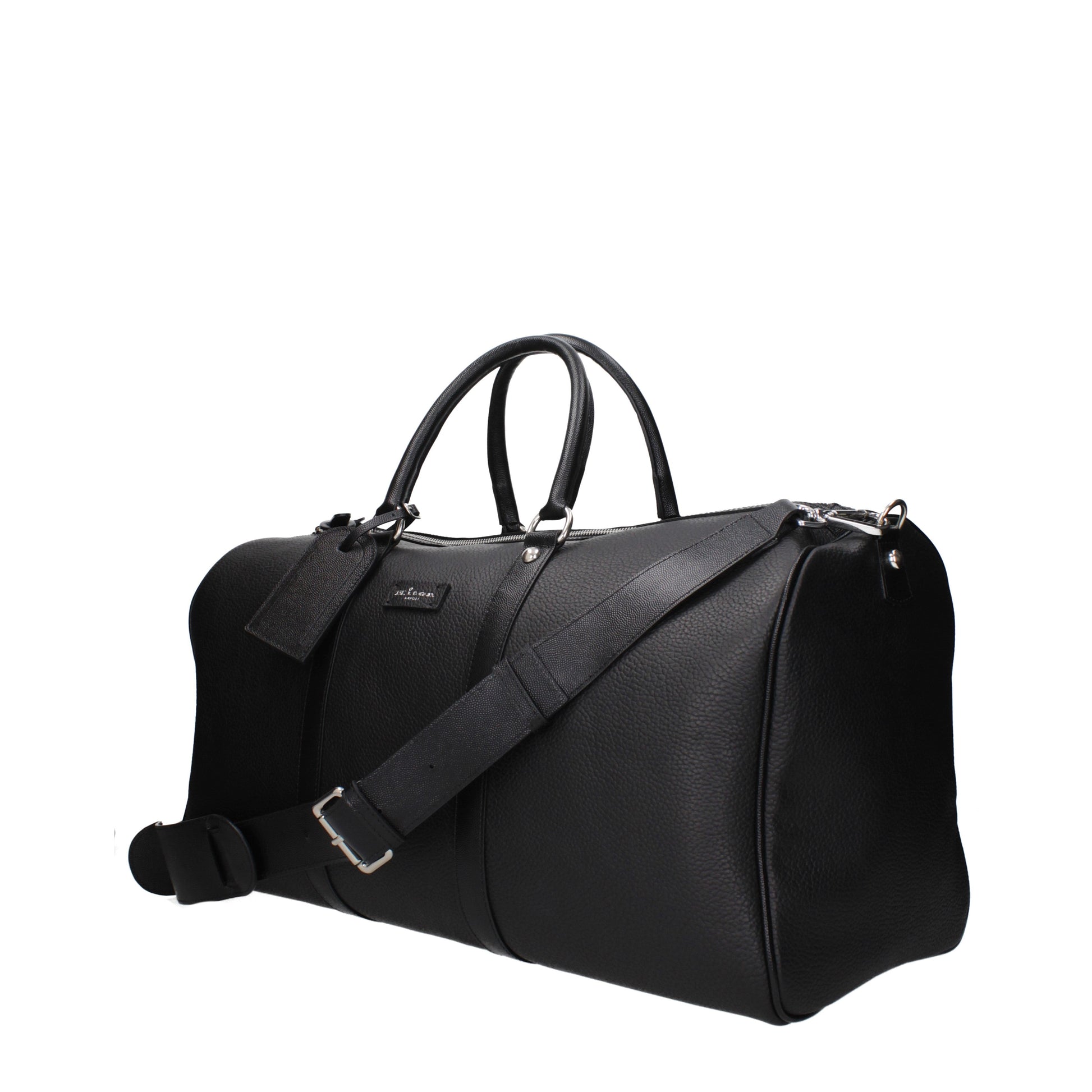 Kiton Travel Bags Men Leather Black
