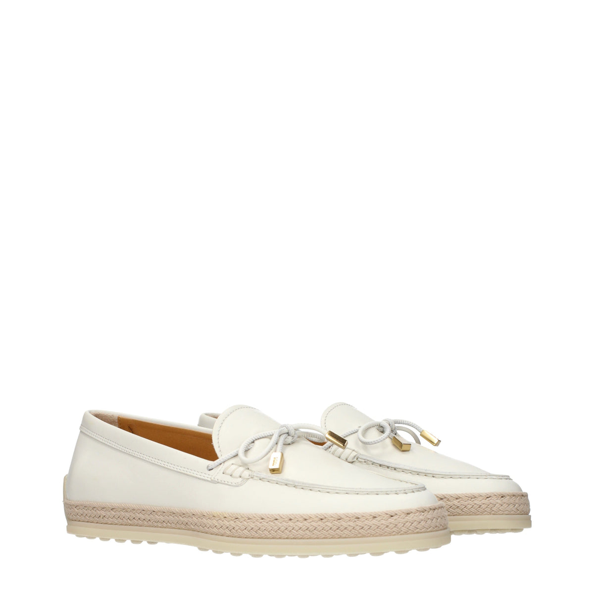 Tod's Loafers Women Leather Beige