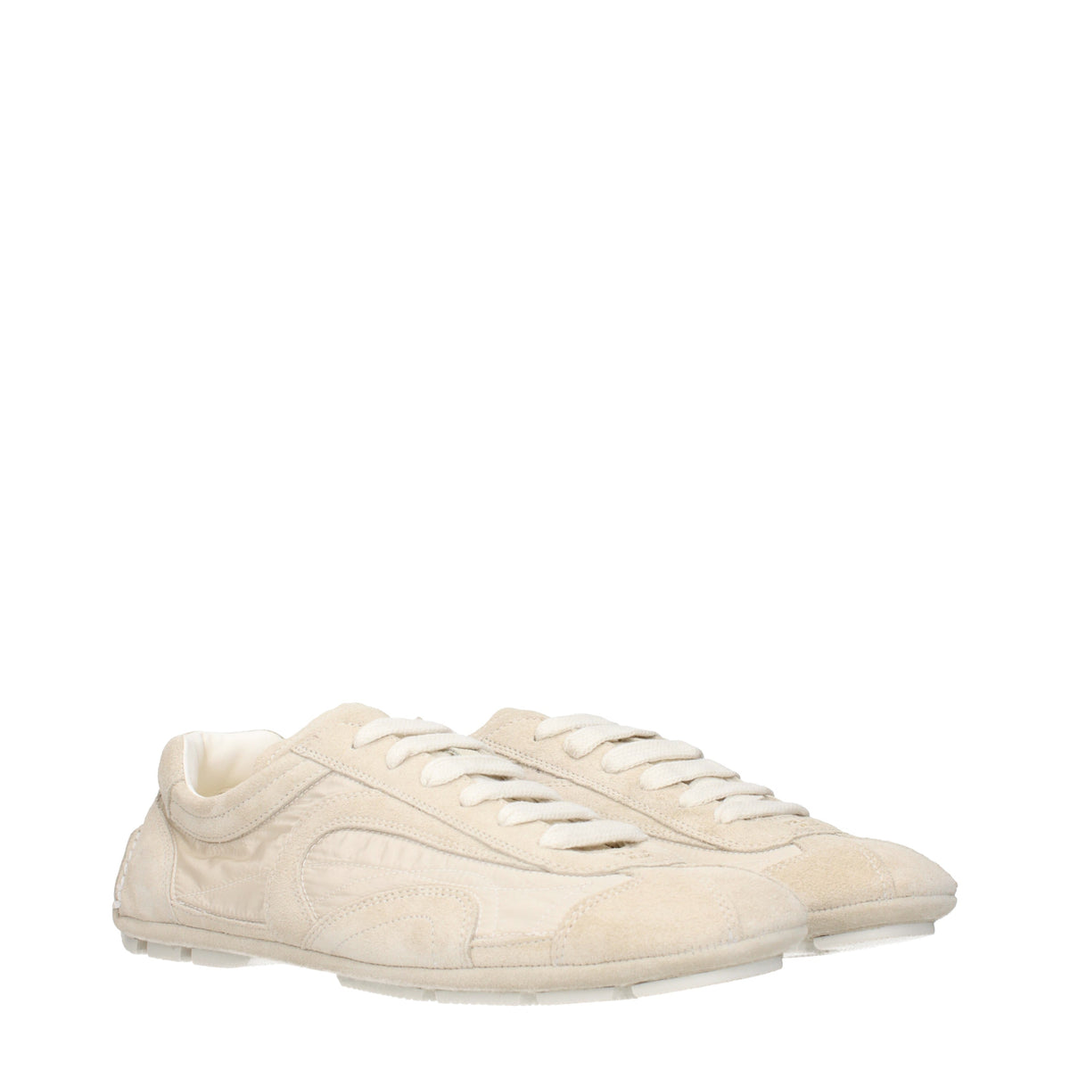 Prada Sneakers Men Fabric  Beige/Ivory
