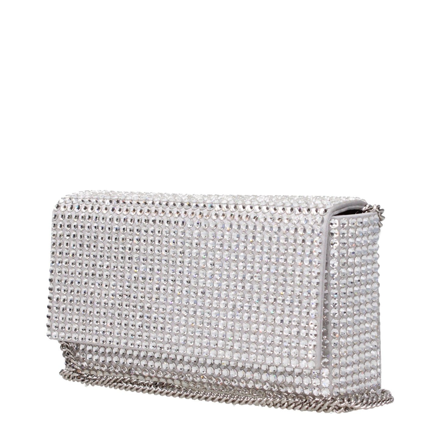 Amina Muaddi Clutches Women Satin Silver