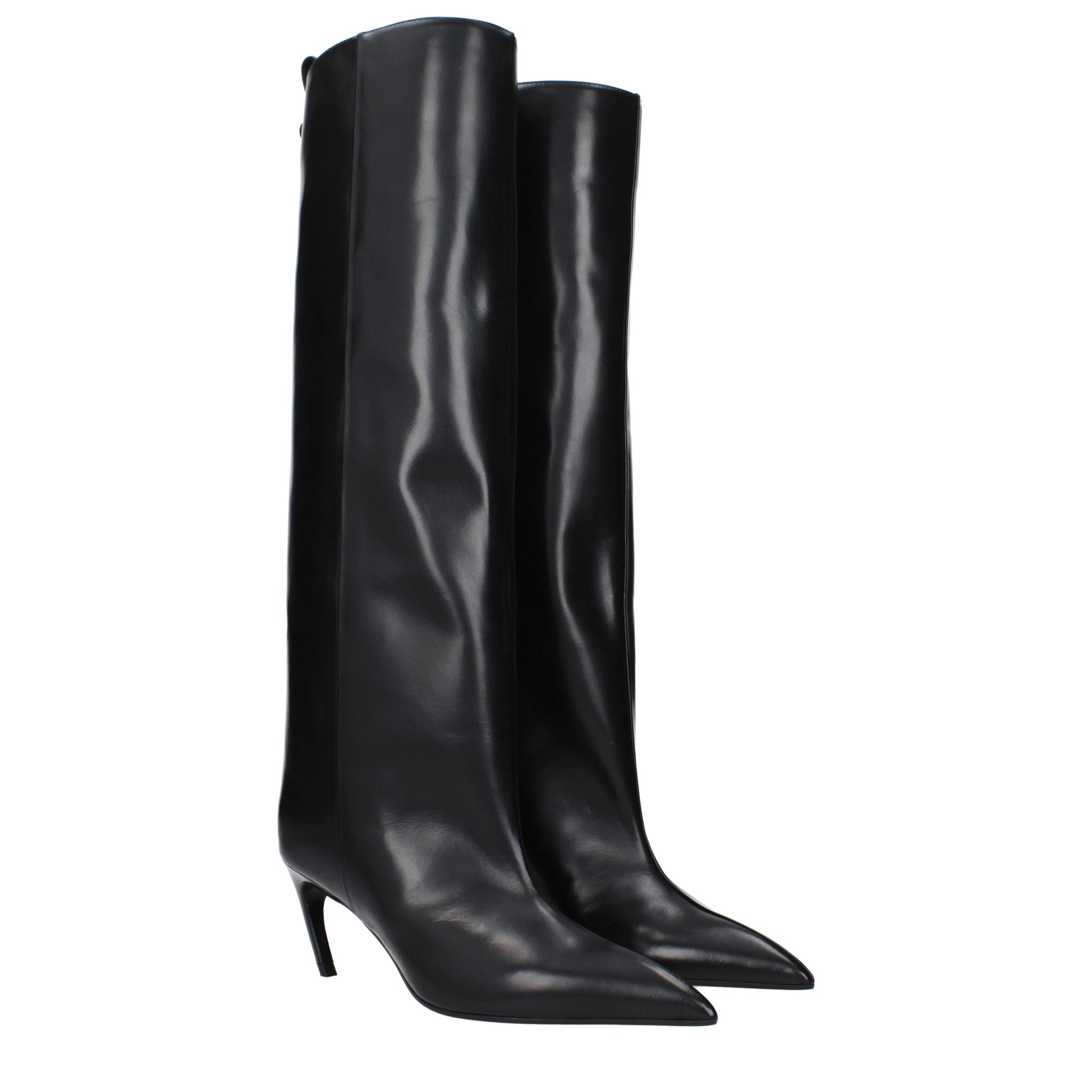 The Attico Boots Women Leather Black