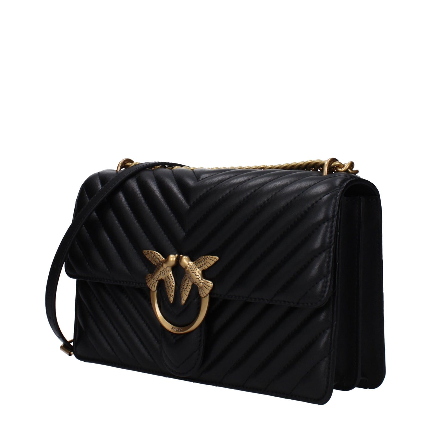 Pinko Crossbody Bags Women Leather Black