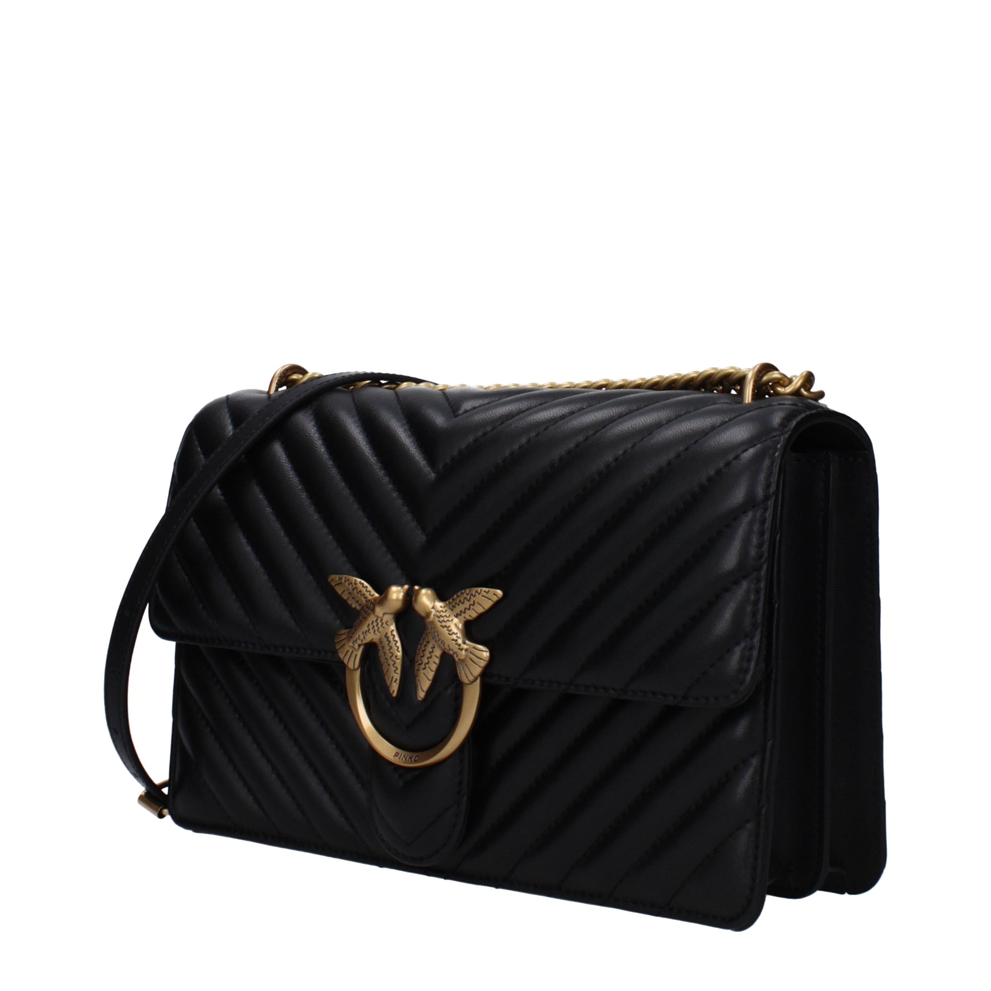 Pinko Crossbody Bags Women Leather Black