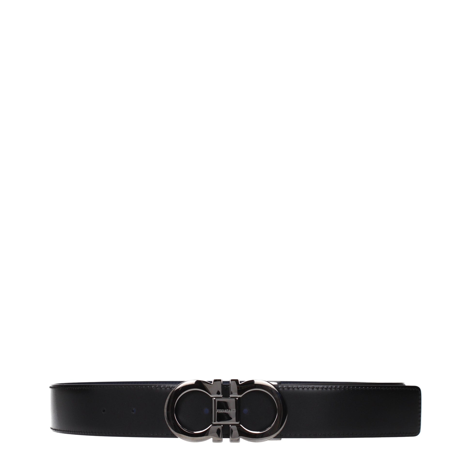 Salvatore Ferragamo Belts Men Leather Blue/Black