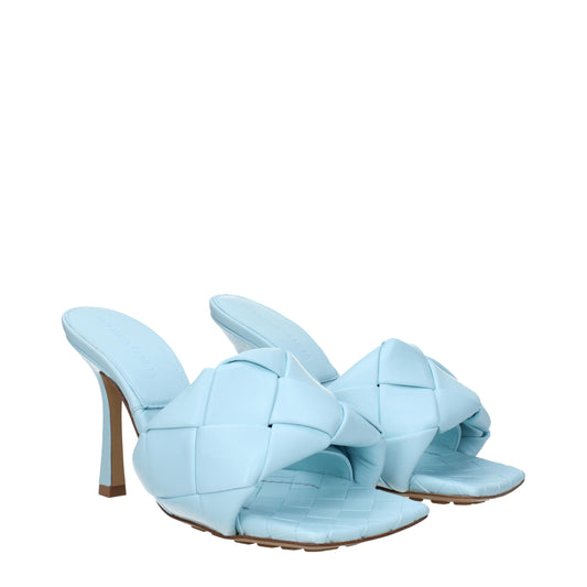 Bottega Veneta Women's Sandals in Leather Heavenly/Pale Blue