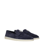 Prada Loafers Men Suede Blue