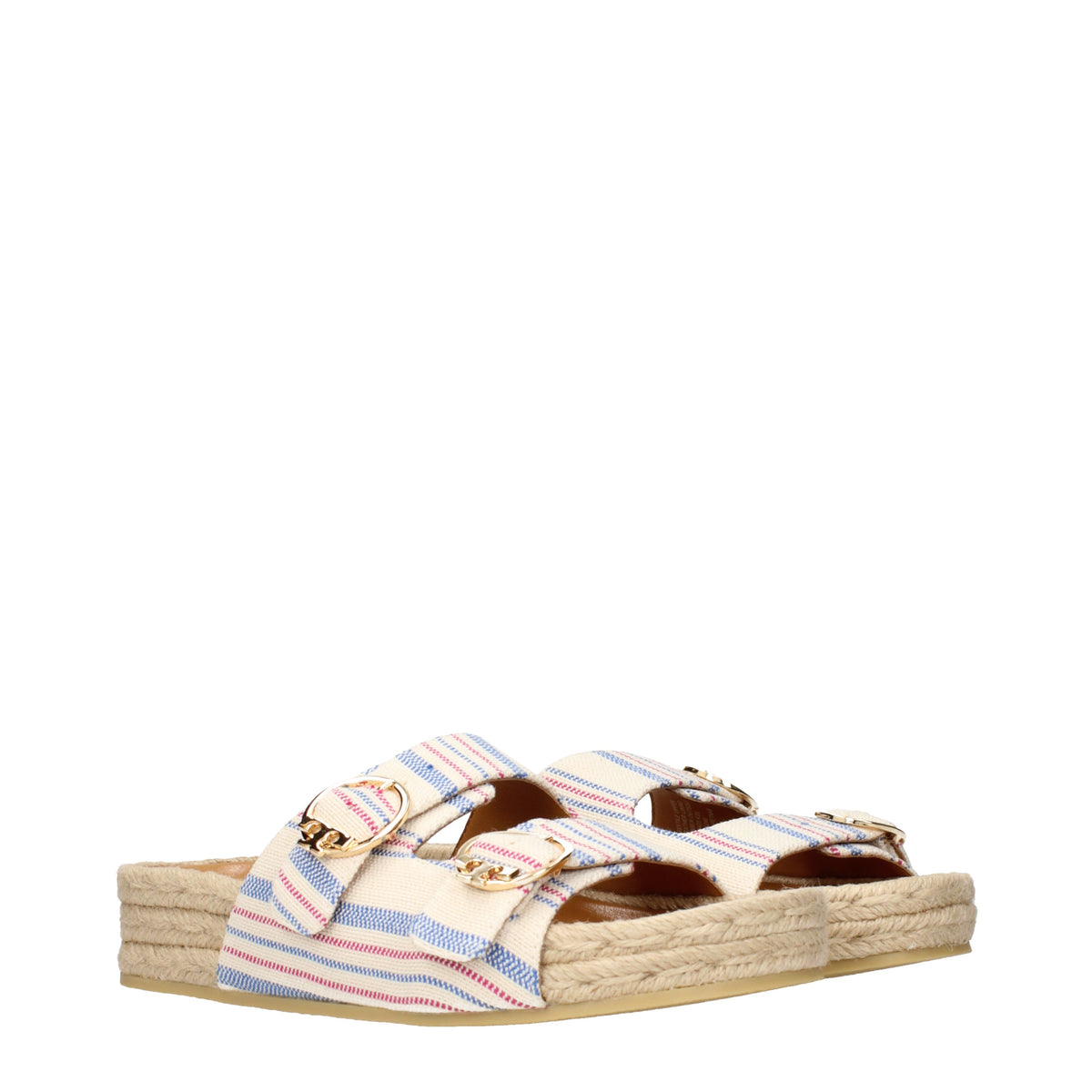 Tory Burch Slippers and Clogs Women Fabric  Beige