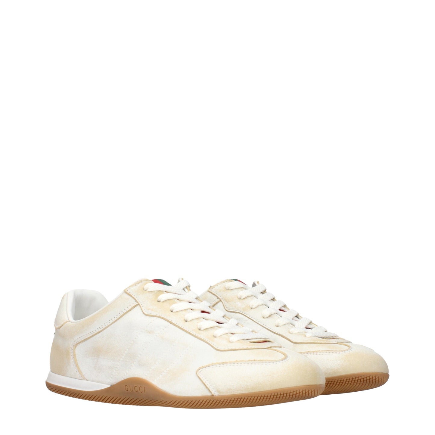 Gucci Sneakers Women Leather Beige/Ivory