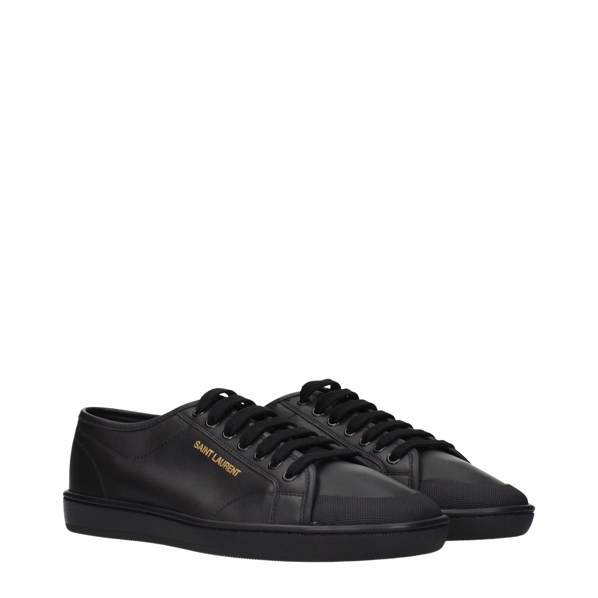 Saint Laurent Sneakers Men Leather Black