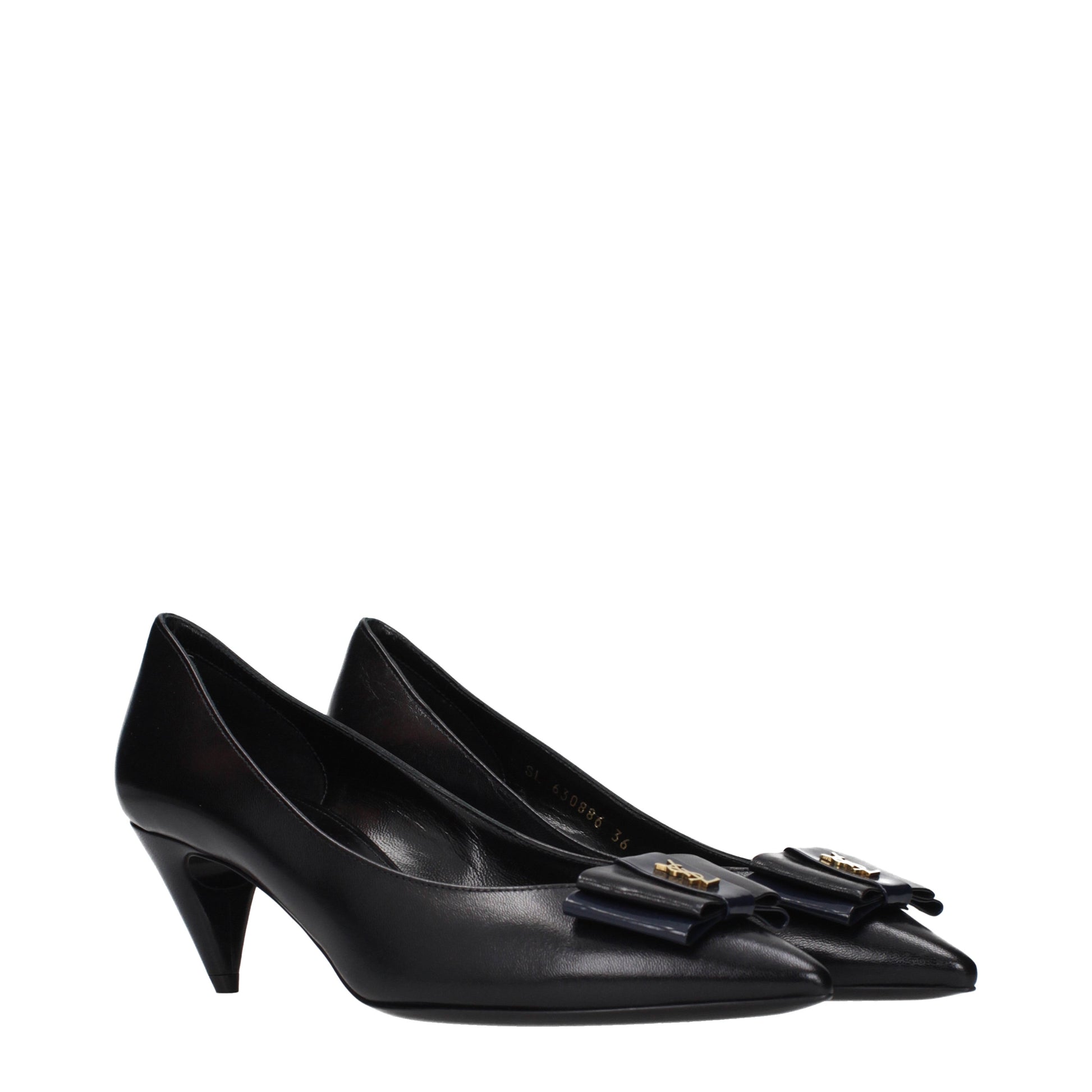 Saint Laurent Pumps Women Leather Black