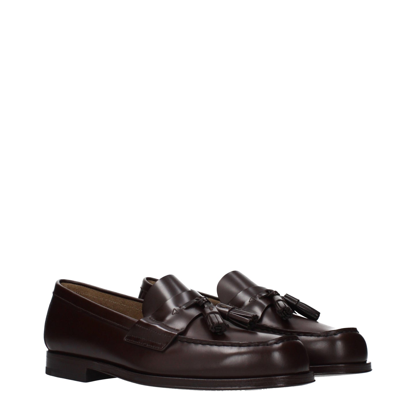 Prada Loafers Men Leather Brown/Burnt