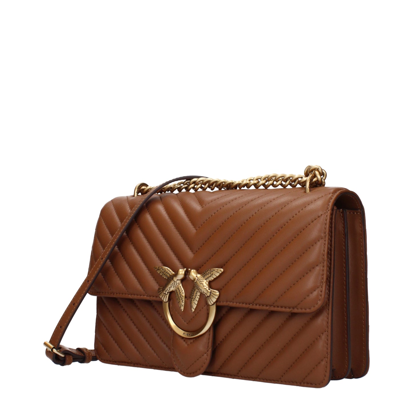 Pinko Crossbody Bags Women Leather Brown