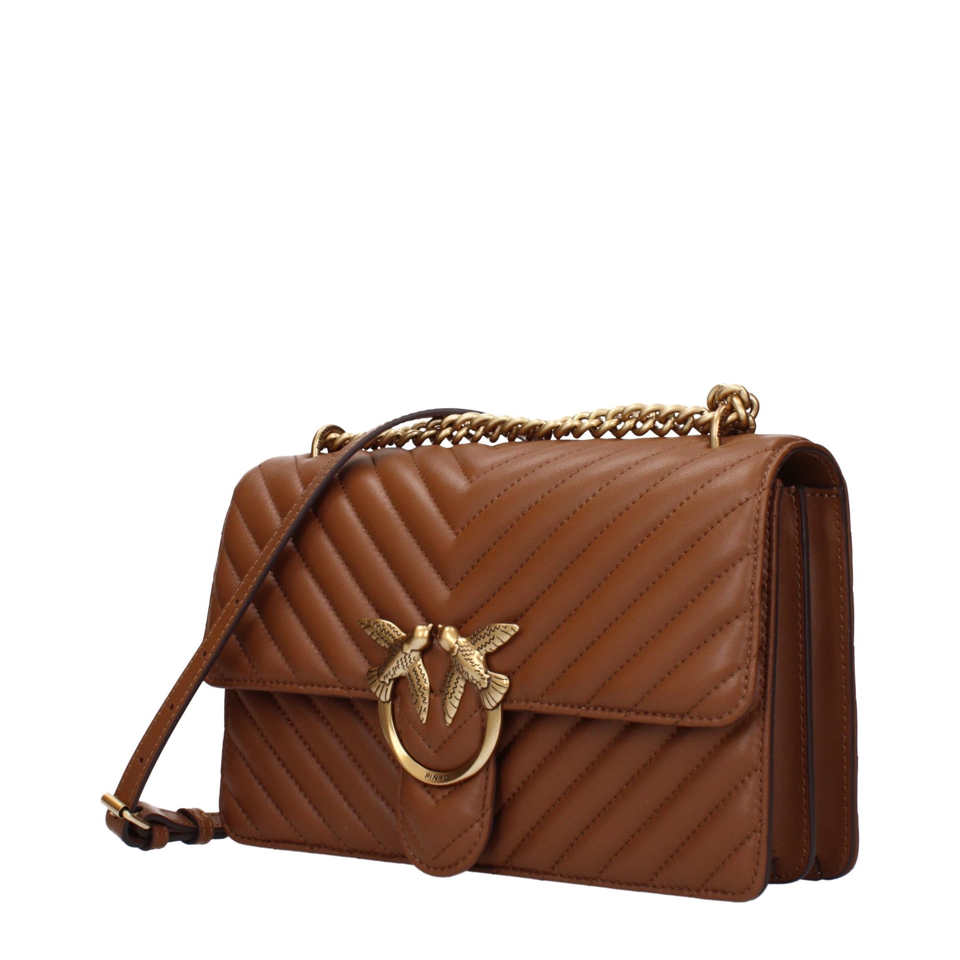 Pinko Crossbody Bags Women Leather Brown