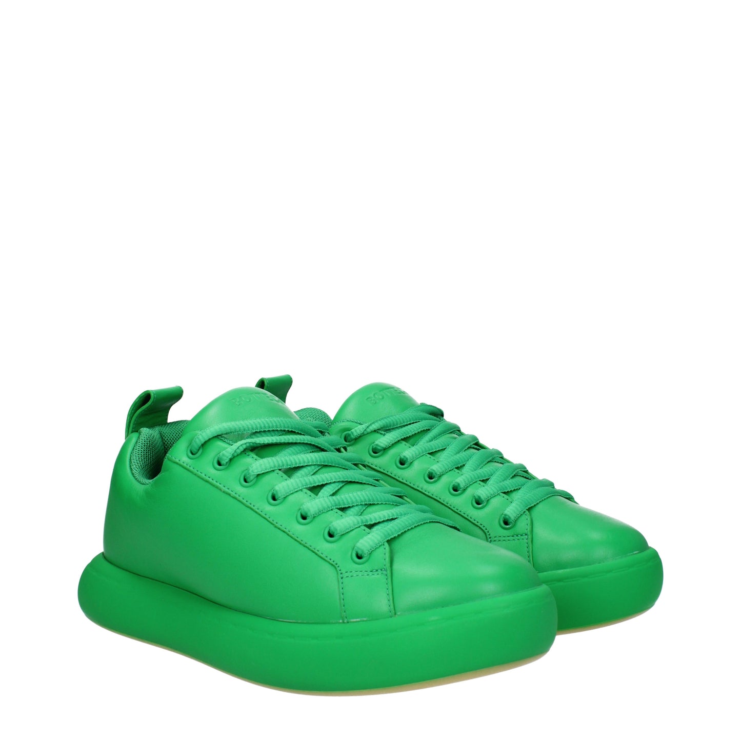 Bottega Veneta Men's Sneakers in Leather Green/Parakeet