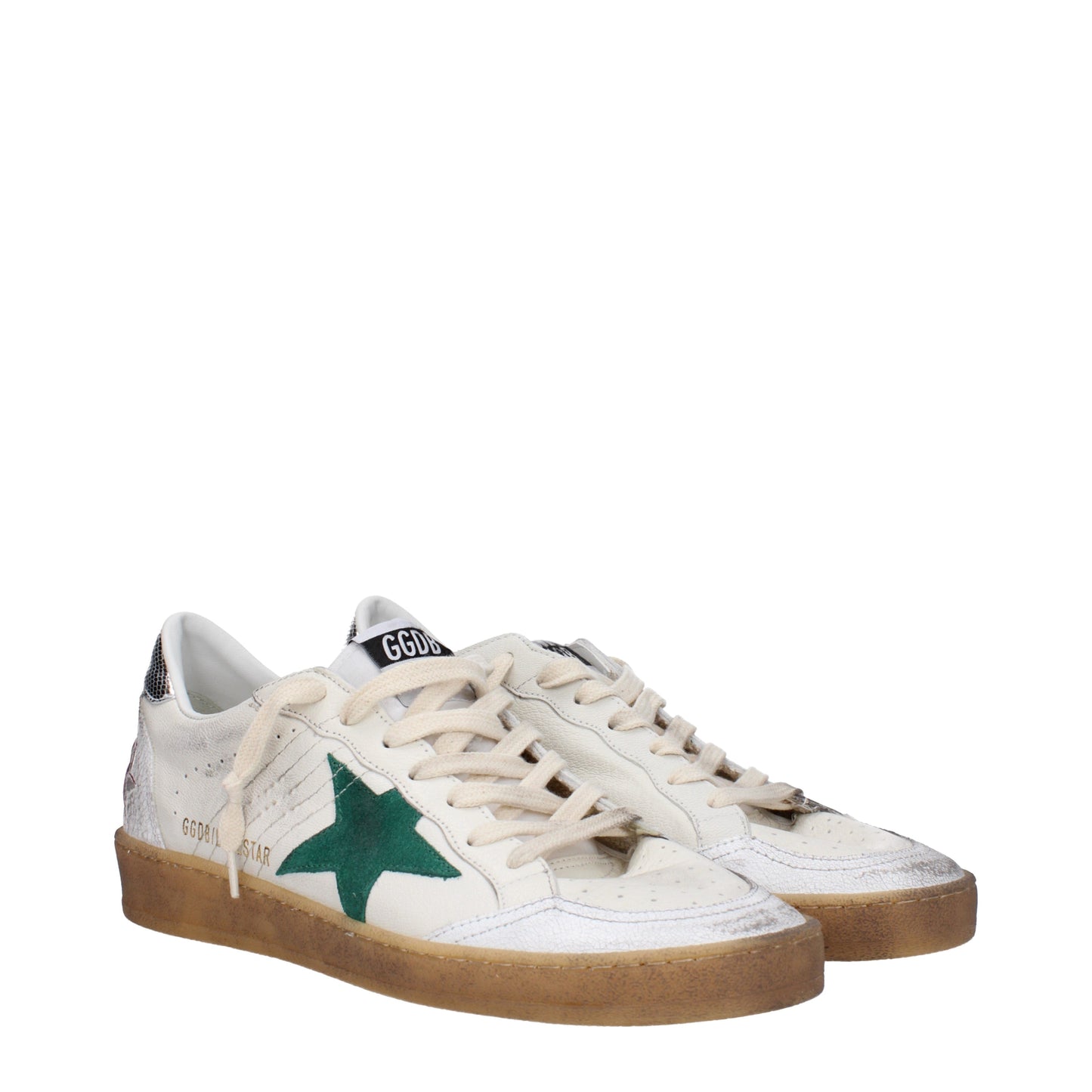 Golden Goose Men's Sneakers in Leather Beige/Green