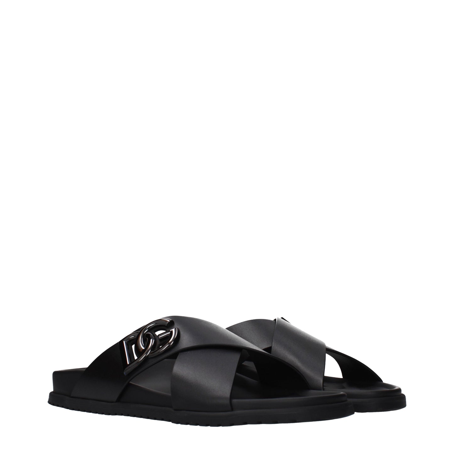 Dolce&Gabbana Slippers and Clogs Men Leather Black