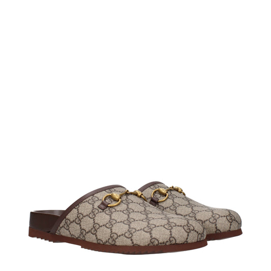 Gucci Sandals & Slippers Men Fabric  Beige/Ebony