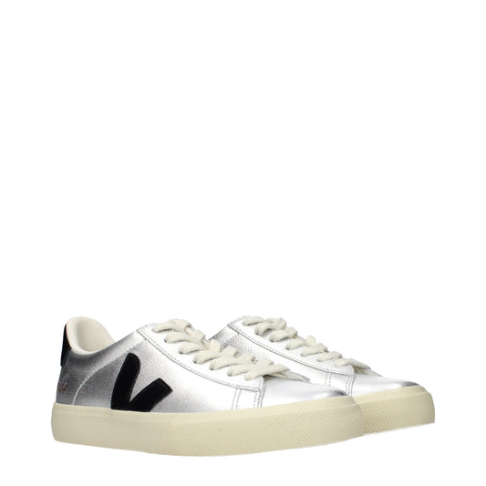 Veja Sneakers Women Leather Silver/Black