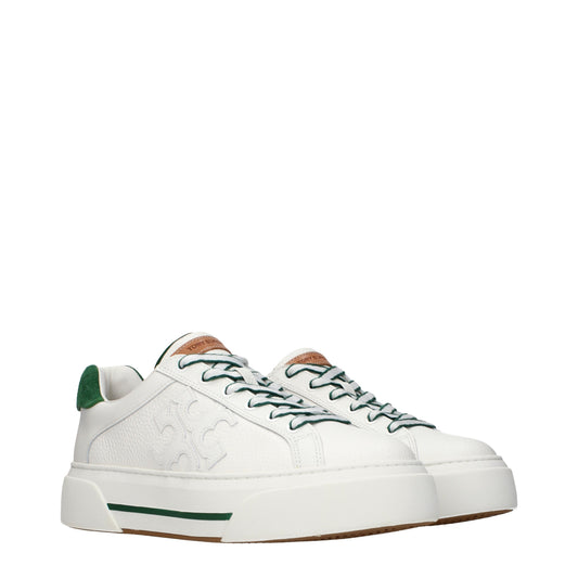 Tory Burch Sneakers Women Leather White/Emerald