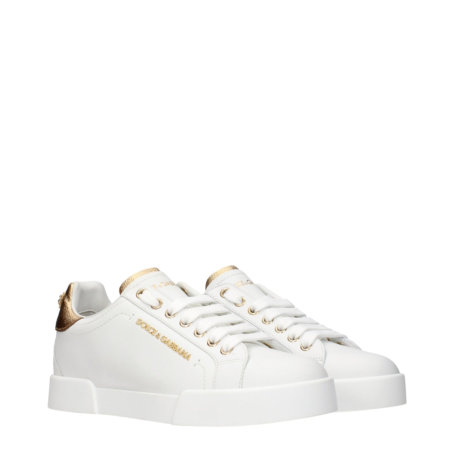 Dolce&Gabbana Sneakers Women Leather White/Gold