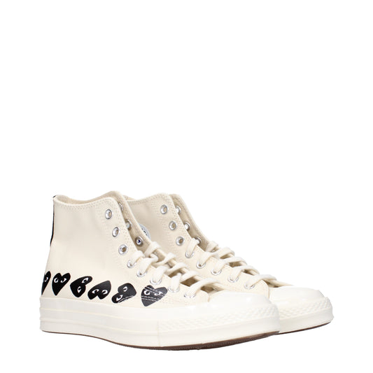 Comme des Garçon Men's Sneakers in Fabric  Beige/Black