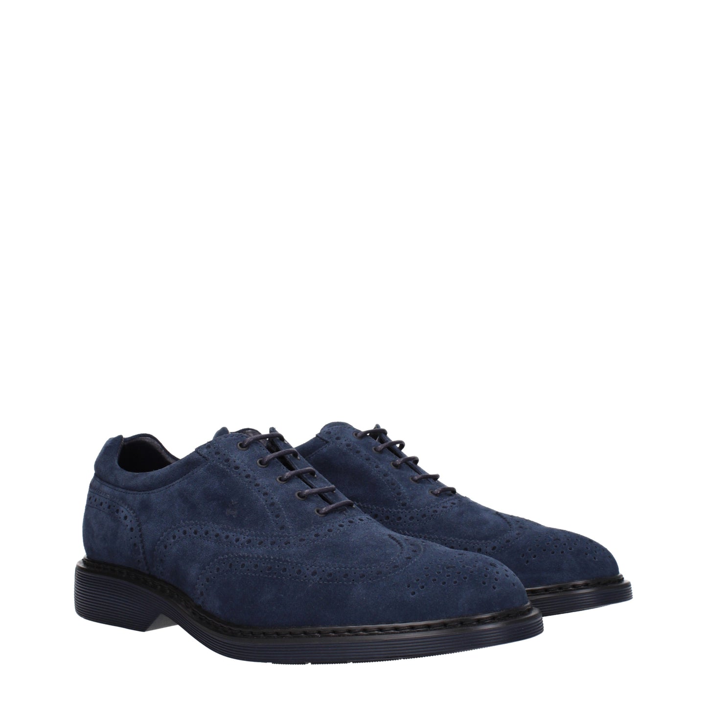 Hogan Men's Lace ups in Suede Blue/Midnight Blue