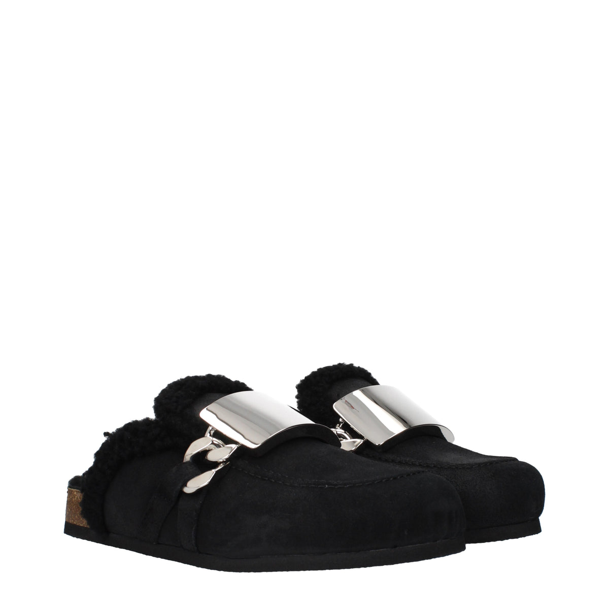Jw Anderson Slippers and Clogs Men Suede Black