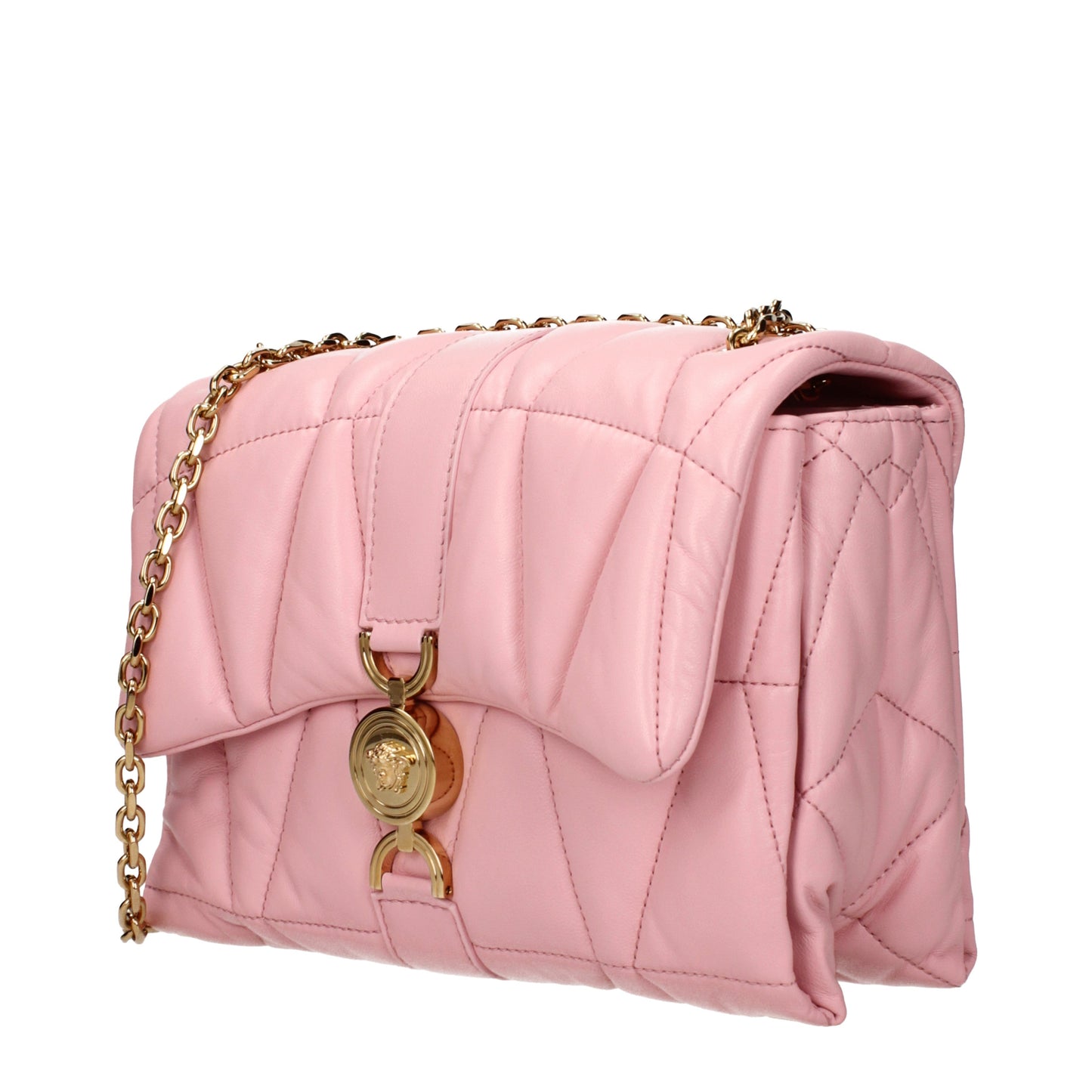 Versace Shoulder Bags Women Leather Pink