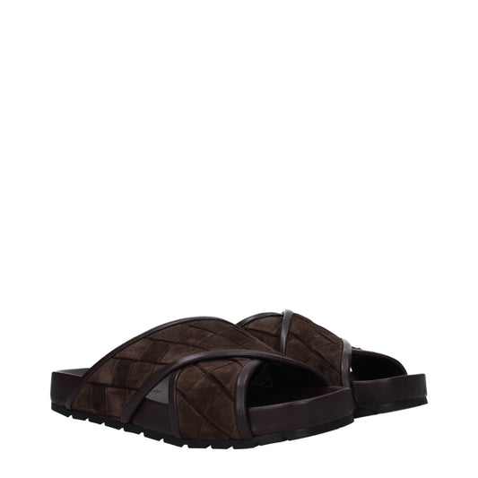 Bottega Veneta Men's Slippers and Clogs Suede Chocolate