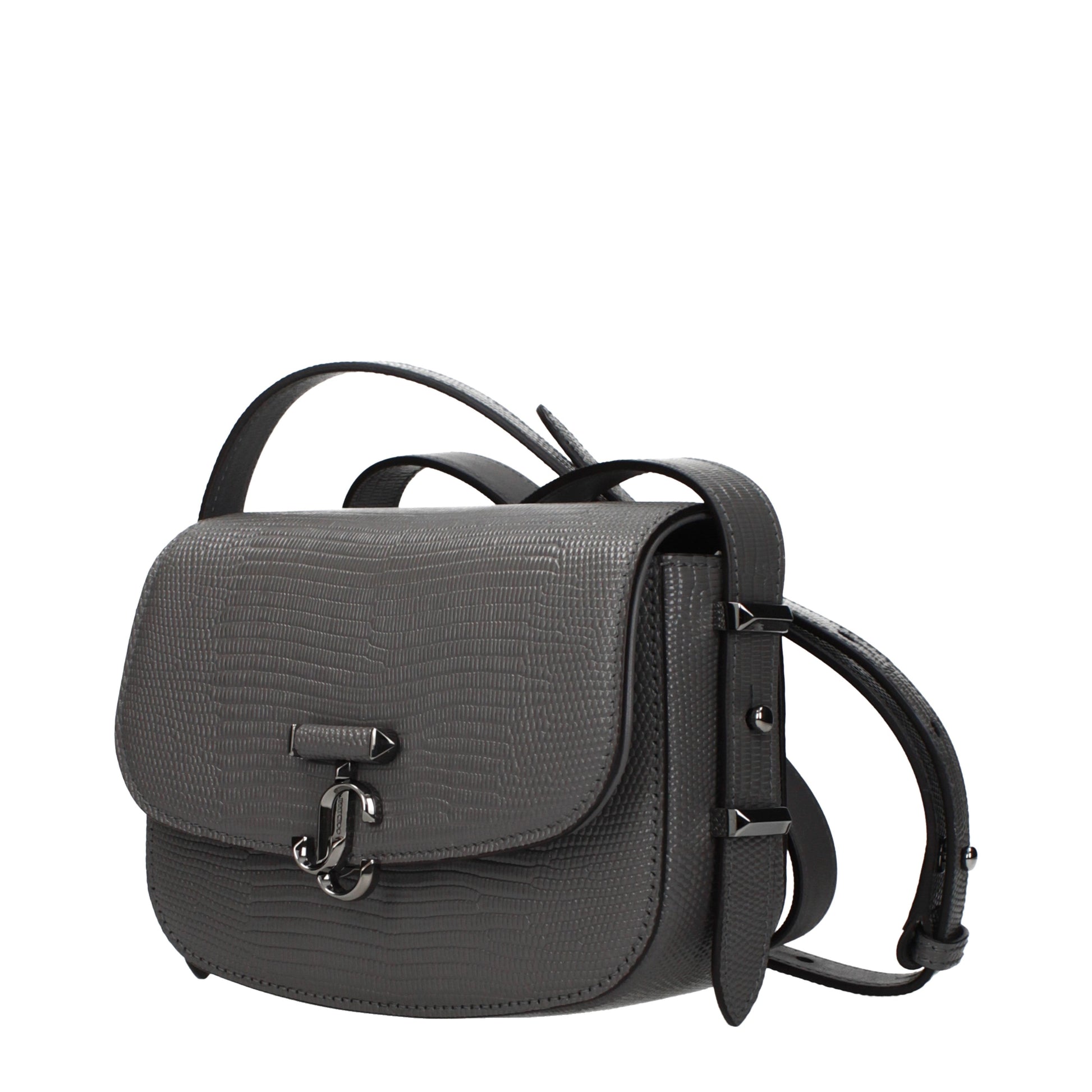 Jimmy Choo Shoulder Bags Women Leather Gray/Rifle
