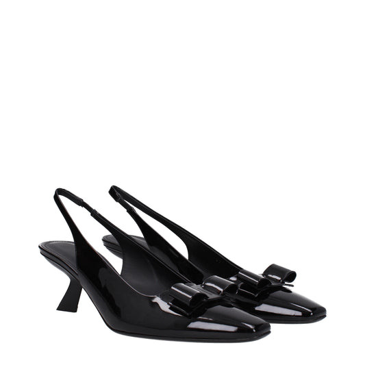 Salvatore Ferragamo Women's Sandals in Patent Leather Black