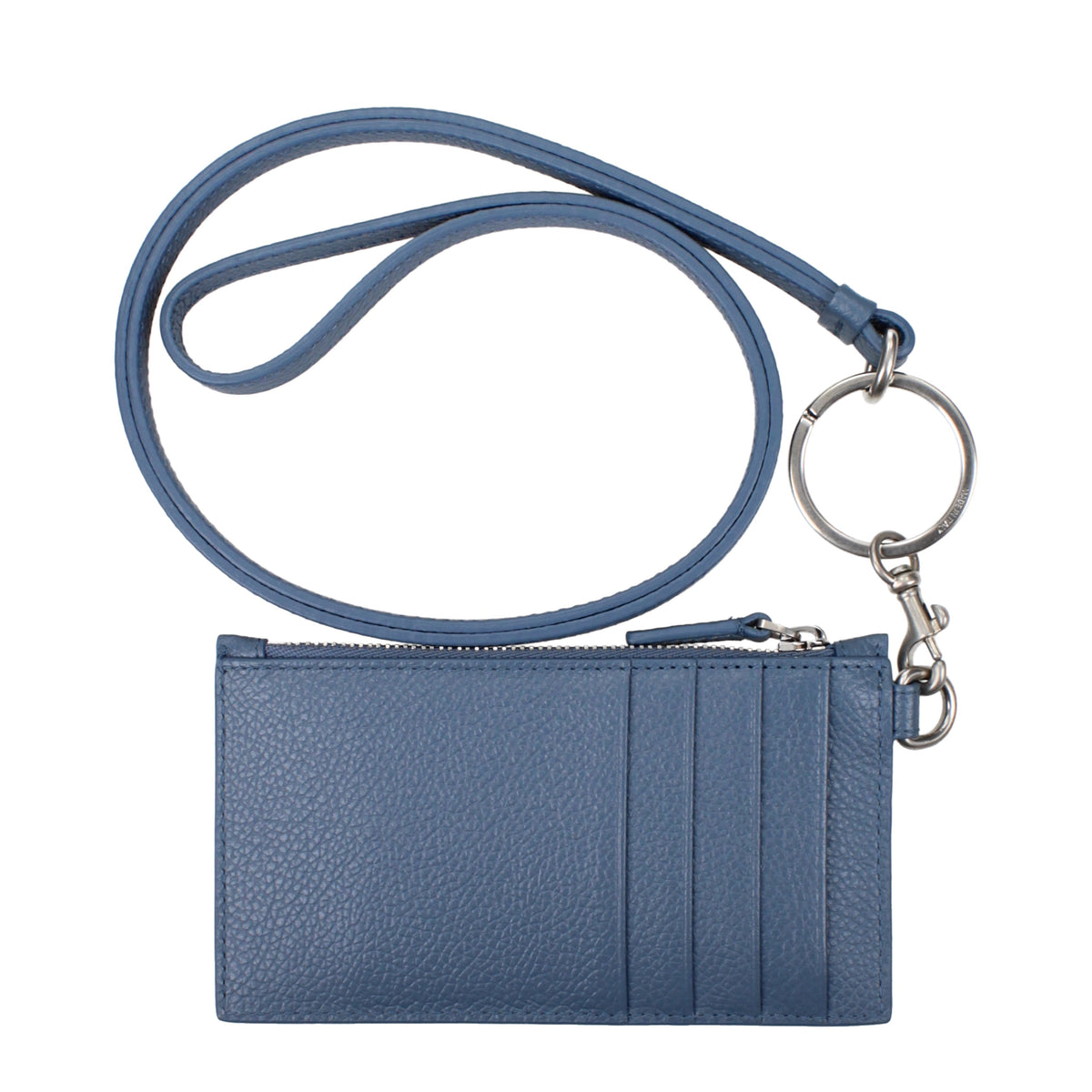 Balenciaga Coin Purses Women Leather Blue/Grey Blue