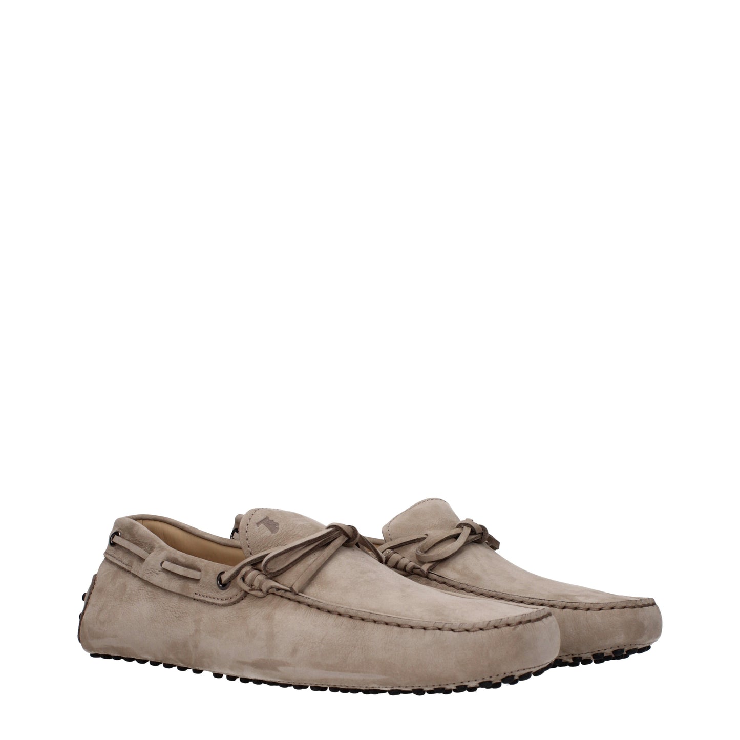 Tod's Men's Loafers in Suede Beige/Crete