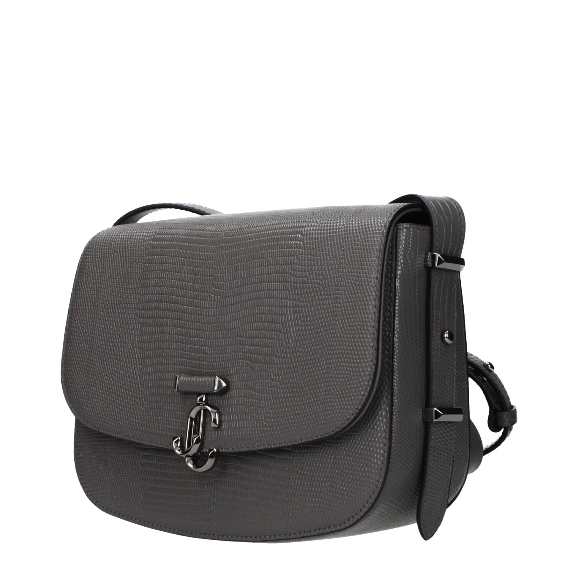 Jimmy Choo Crossbody Bags Women Leather Gray/Rifle