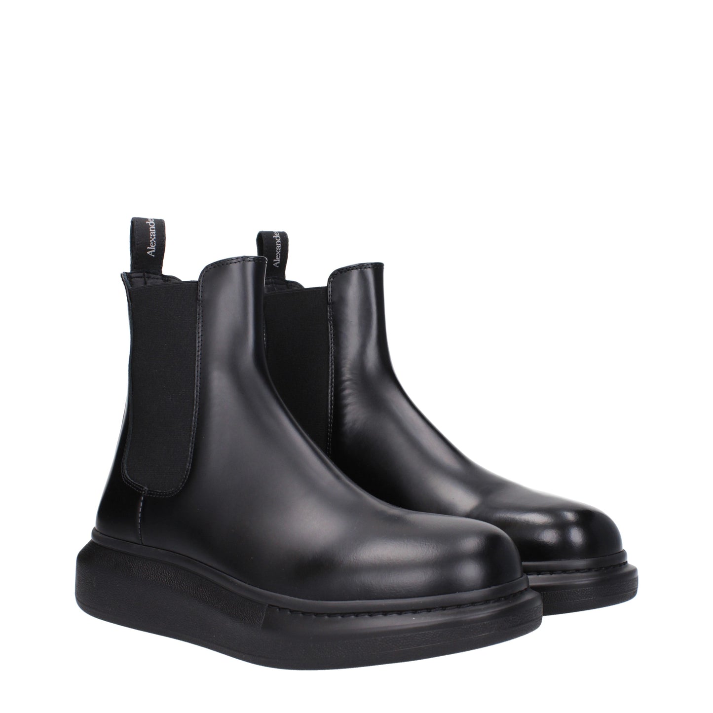 Alexander McQueen Men's Boots in Leather Black