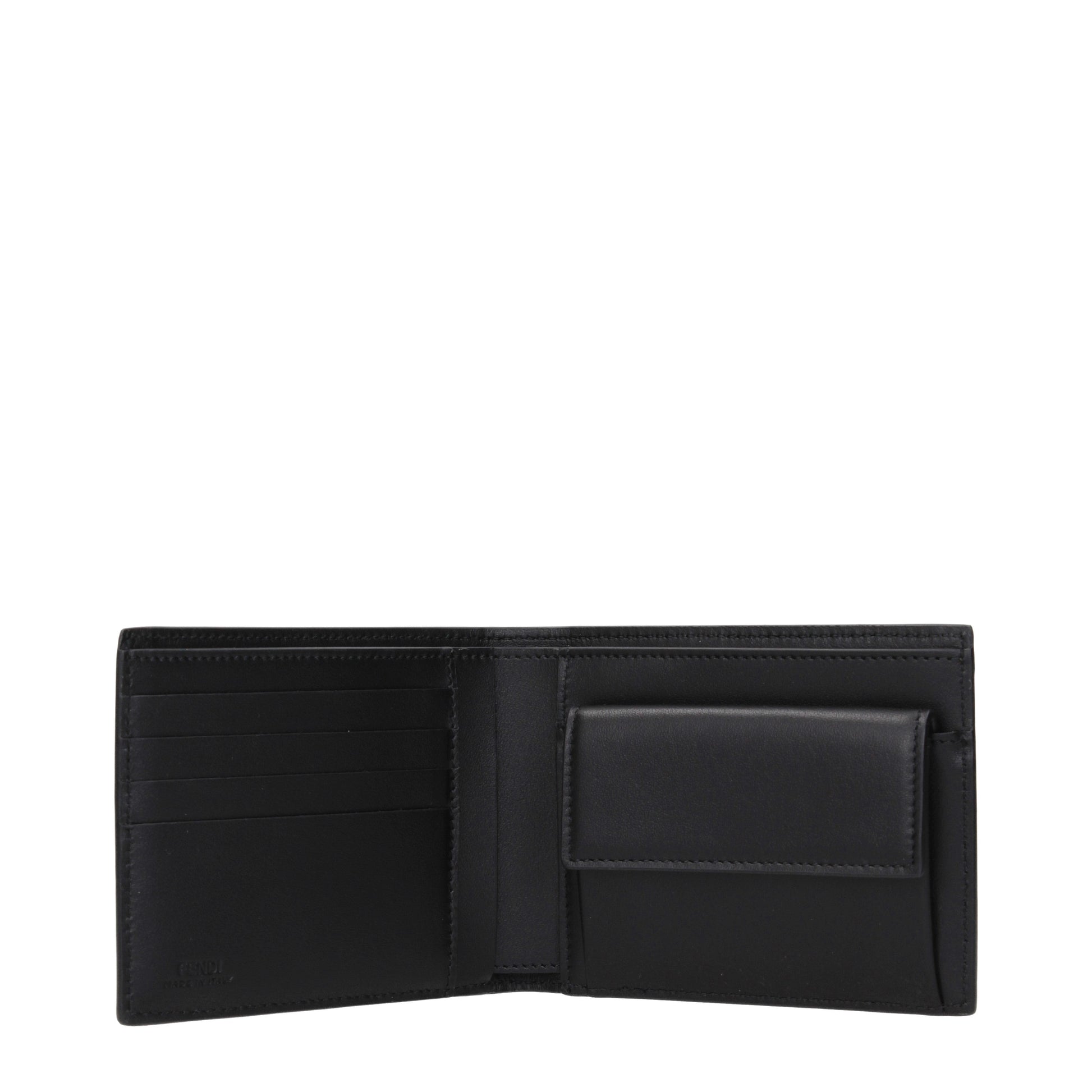 Fendi Wallets Men Leather Black