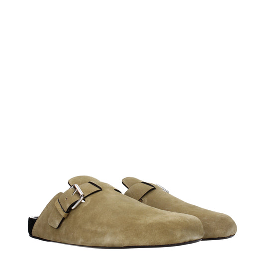 Isabel Marant Sandals & Slippers Men Suede Gray/Taupe