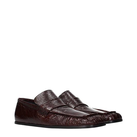 Jil Sander Loafers Women Patent Leather Brown/Land