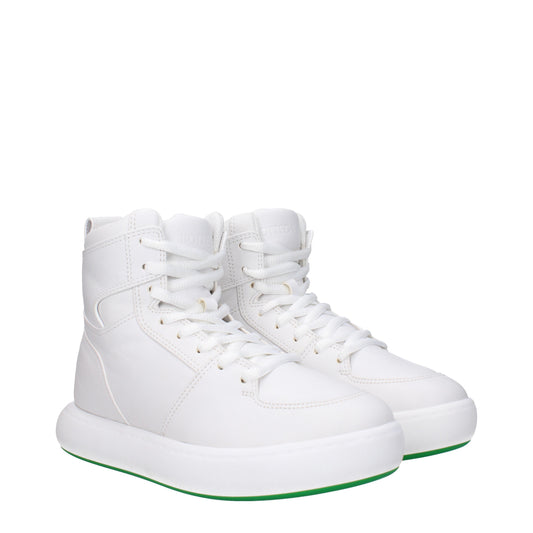 Bottega Veneta Men's Sneakers in Leather White/Parakeet