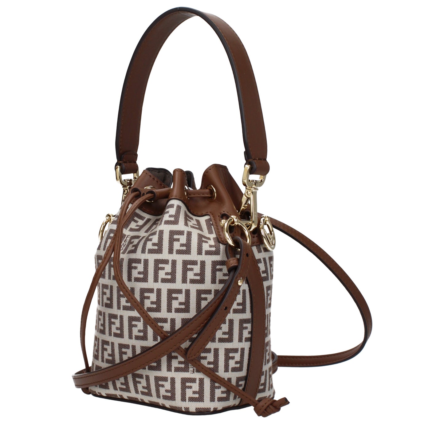 Fendi Handbags Women Fabric  Beige/Gianduja