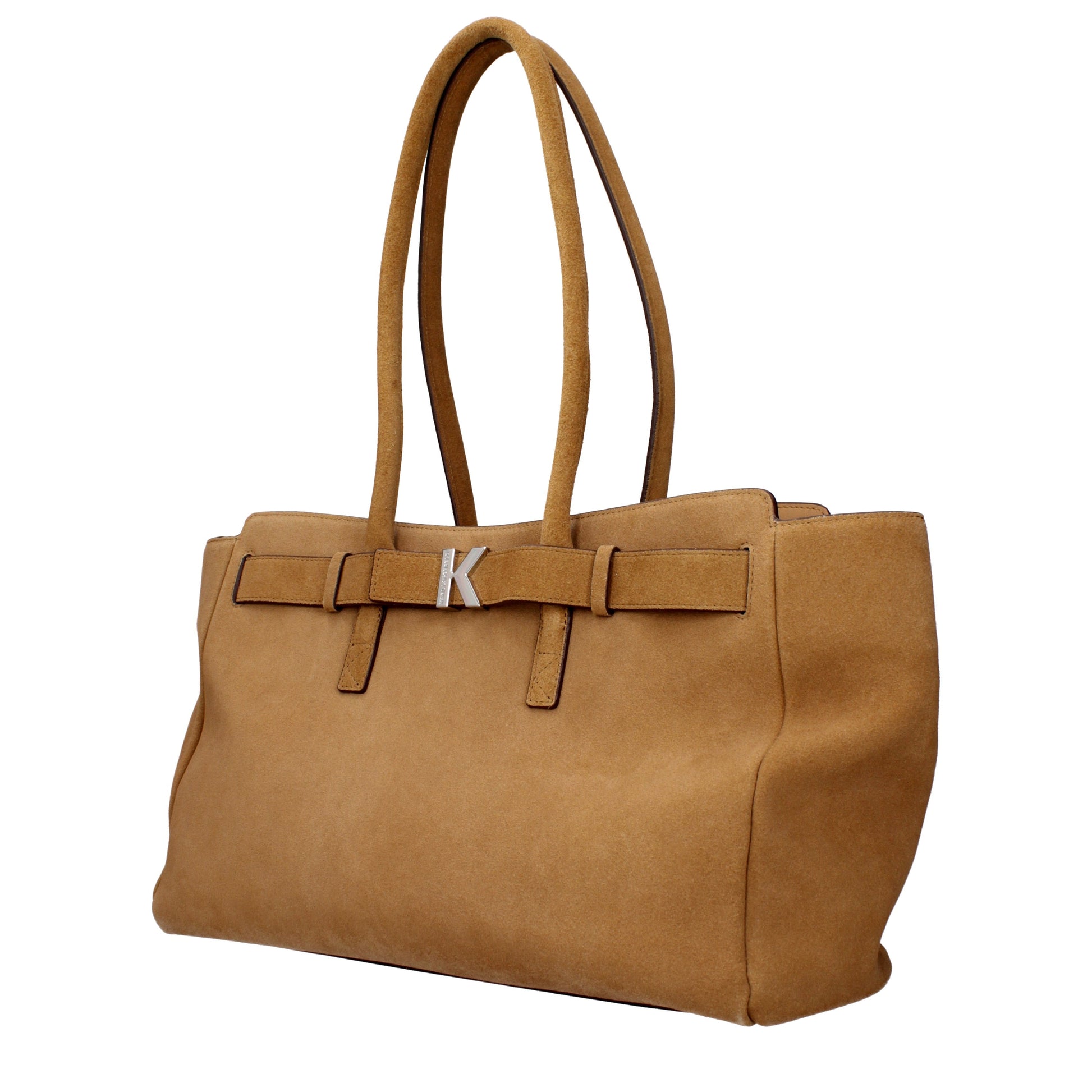 Karl Lagerfeld Shoulder Bags Women Leather Brown/Camel