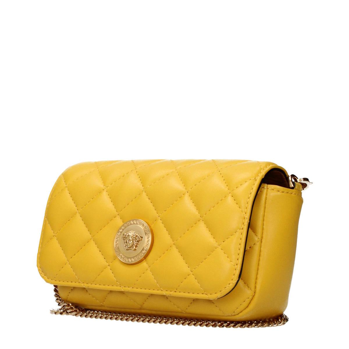 Versace Crossbody Bags Women Leather Yellow/Marigold