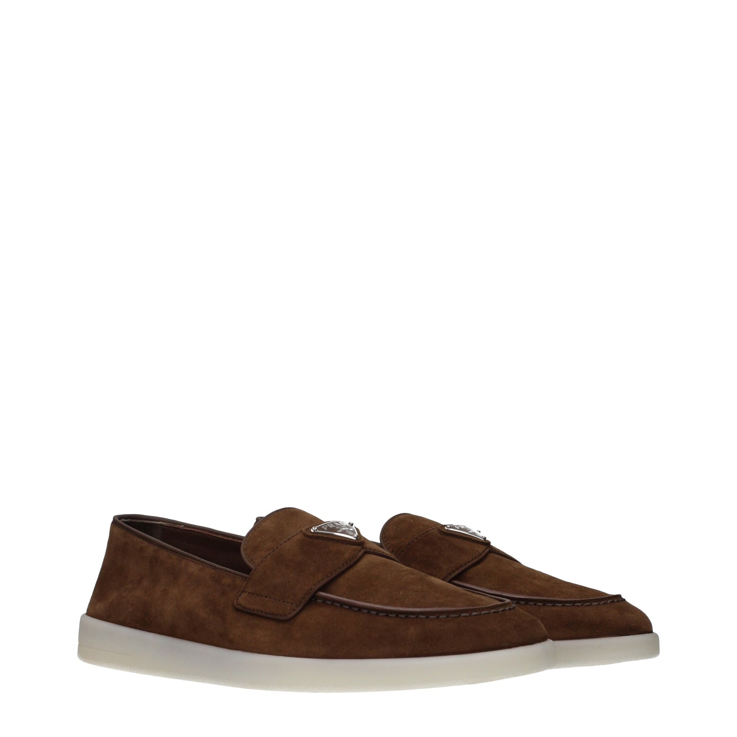 Prada Loafers Men Suede Brown/Cocoa