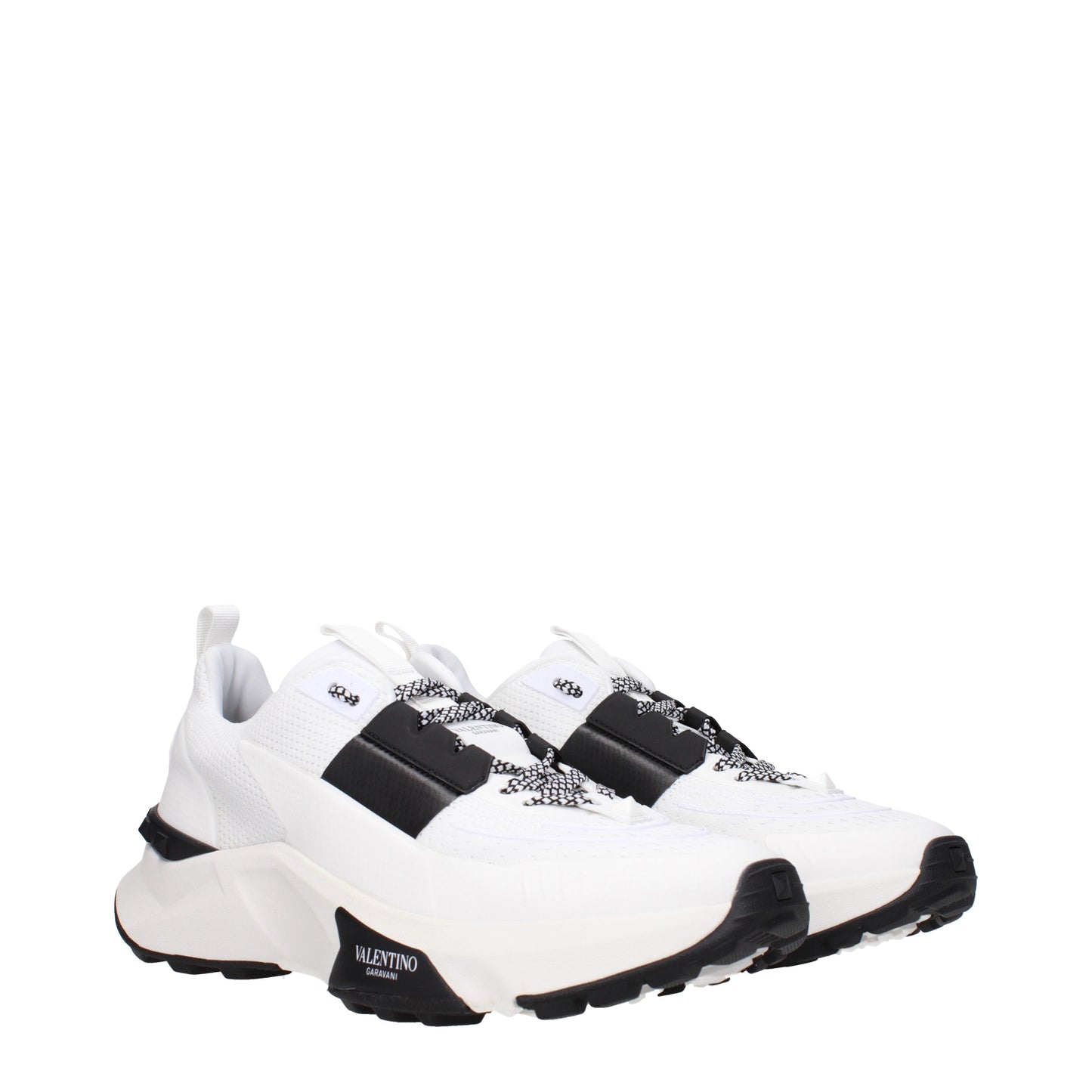 Valentino Garavani Men's Sneakers in Fabric  White/Black