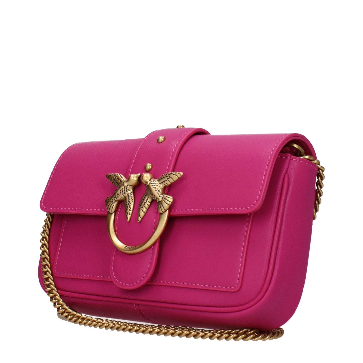 Pinko Crossbody Bags Women Leather Fuchsia