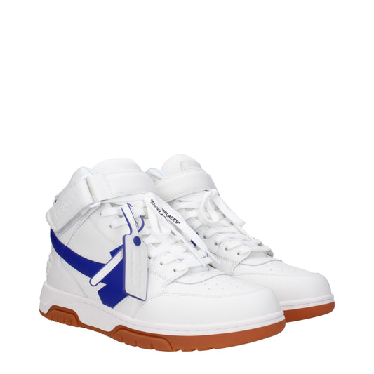 Off-White Men's Sneakers in Leather White/Blue