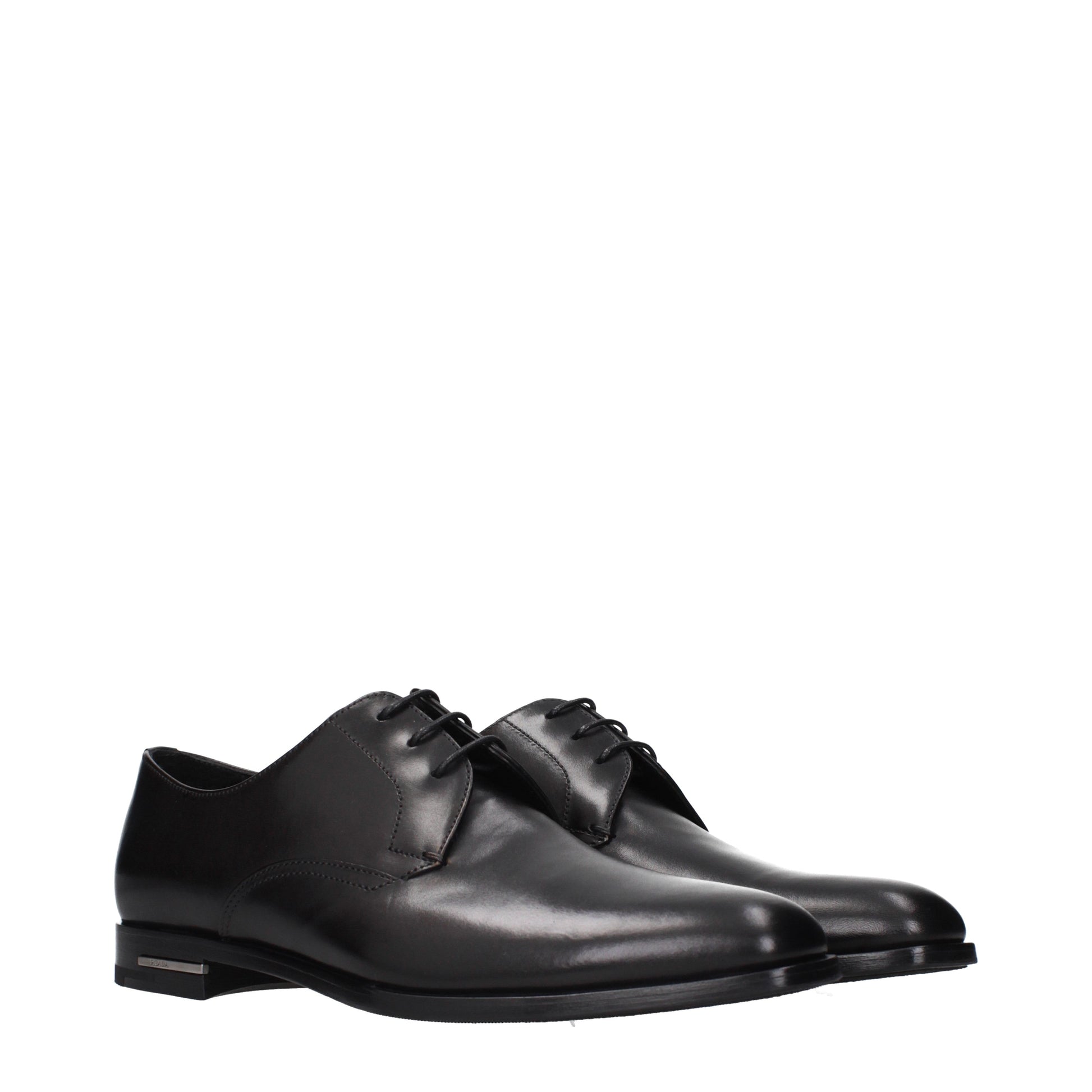 Prada Lace up and Monkstrap Men Leather Black