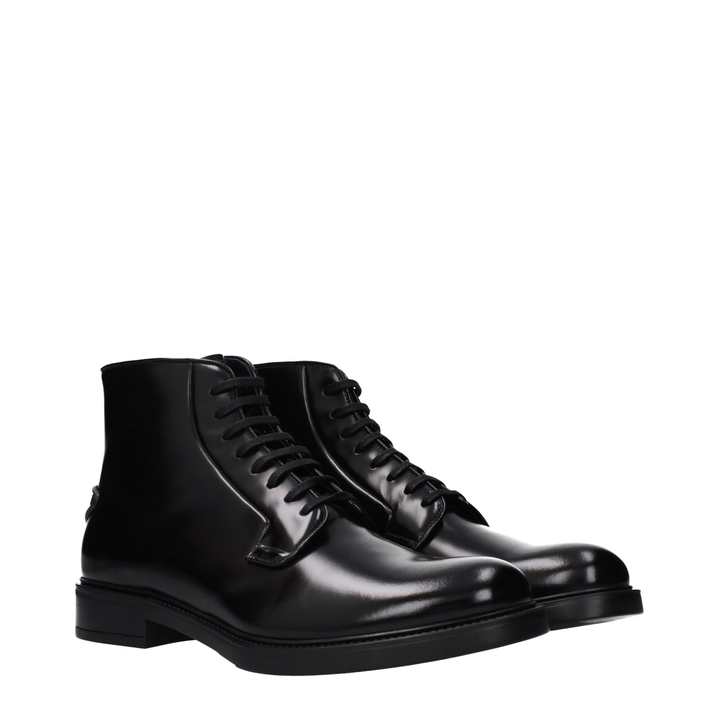 Prada Ankle Boots Men Leather Black
